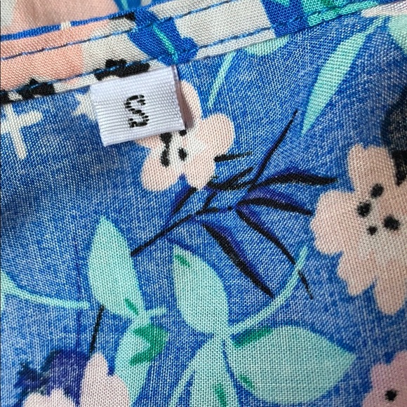 Blue Floral Dress small - Picture 8 of 8